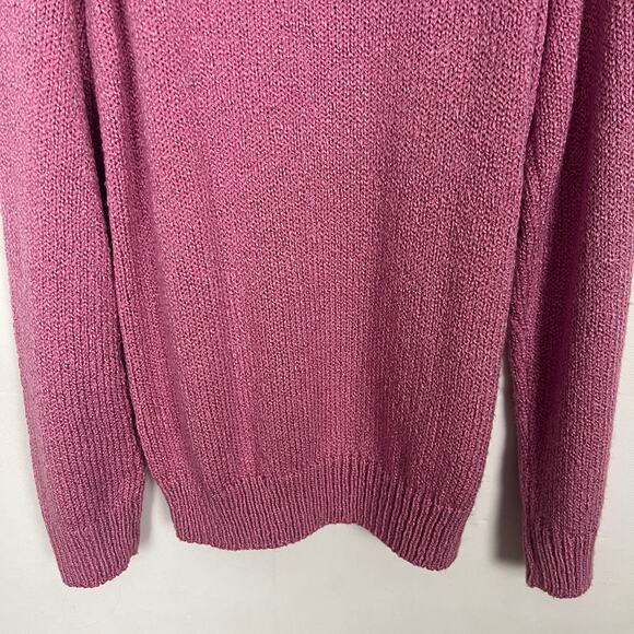 Karen Scott Cable Knit Pullover Pink Sweater Size Large - Picture 8 of 10